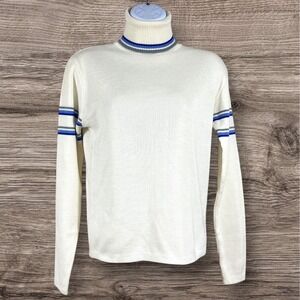 Vtg Obermeyer Jessica Turtleneck Sweater Womens M Wool Blend Ski Resort Gaper